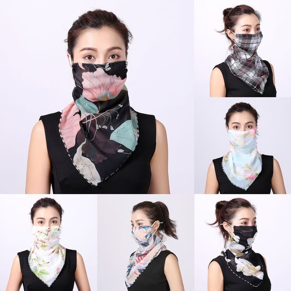 

33kf1 cycling face mask ice silk scarf summer face anti-sweat breathable running sun protection sports anti-uv scarf mask, Black