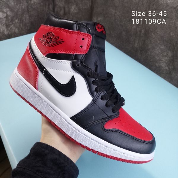 

2020 air shoes nakeskin jordan aj1 aj 1 sneakers men women fly basketball sneakers chaussures shattered back shoes a01, Black