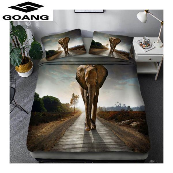 

goang home textile animal elephant 3d bedding set bed linen duvet cover bed sheet pillowcase/bed sets