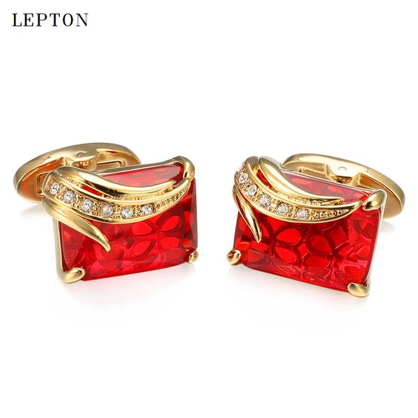 

glass cufflinks for mens lepton brand square crystal cuff links wedding groom cufflink relojes gemelos, Silver;golden