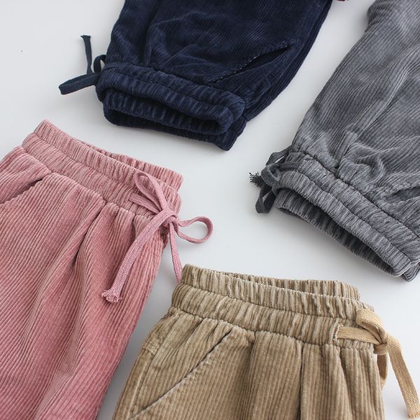 

women trousers corduroy pants winter new loose korean version of the velvet korean women lunan pants drop shipping, Black;white