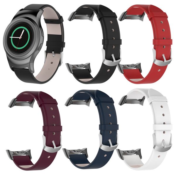 

watchband clock leather watch band straps for samsung gear s2 sm-r720 / sm-r730 with adapter montre watch strap relogio reloj, Black;brown