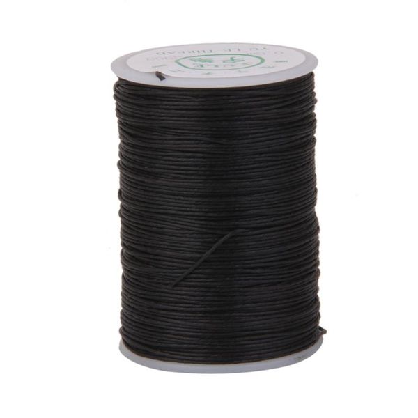 

dia 0.6mm 100 m leather craft handwork sewing round waxed wax string thread cord 0.6mm black/white jewelry making supplies