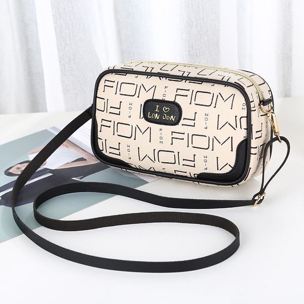 

fashion korean one shoulder messenger bag small printed square bag