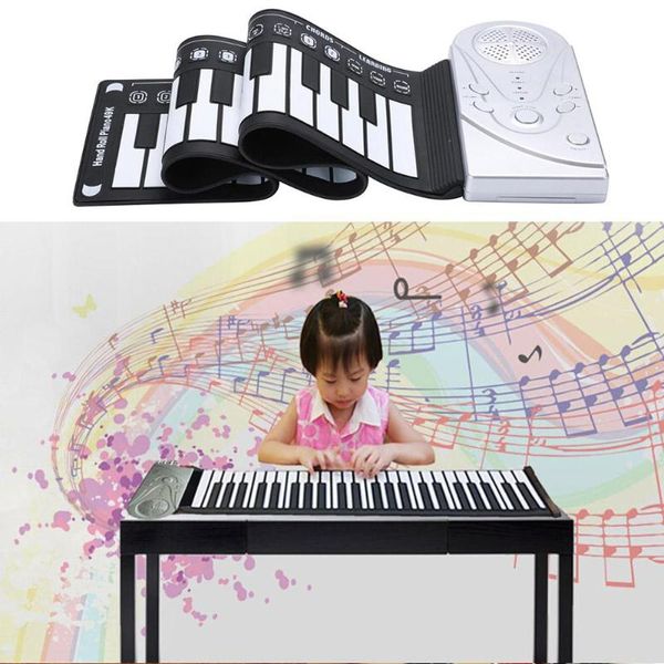 

портативный 49-key гибкая силиконовая roll up piano складной электронная клавиатура