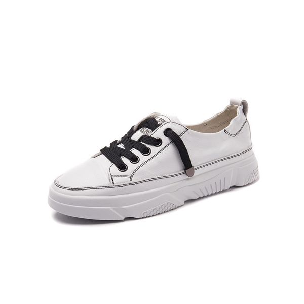 

2019 nuevo primavera moda cuero salvaje red rojo blanco zapatos casuales cÃ³modos zapatos bajos planos super fire individ, Black
