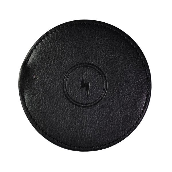 

for samsung galaxy s10 round leather wireless charger pad 5w output quick charging for samsung s9 s8 s7 s6 smartphone with retail packaging