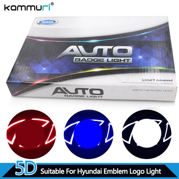 

kammuri car styling 5d badge logo light for ix35 sonata tucson santafe genesis coupe verna elantra emblem logo light
