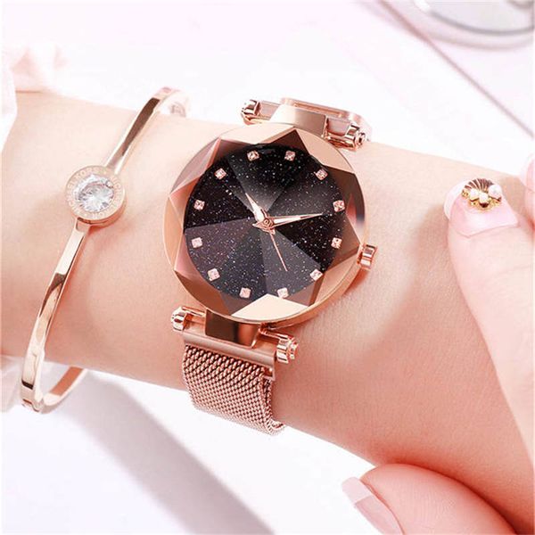 

steel mesh women watch ladies ultra thin stainless steel band quartz wristwatch fashion female clock magnet buckle relogi, Slivery;brown