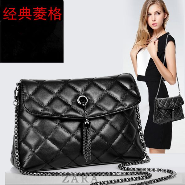 

soft leather shoulder bag new diamond chain bag girl set up exquisite small