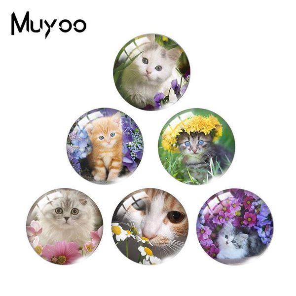 

2019 new flowers and cat class dome cabochon handmade cabochons art p jewelry gifts, Crystal