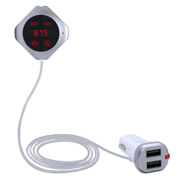 

wireless bluetooth car mp3 player voltage display fm transmitter dual usb car charger voice navigation hand-calling