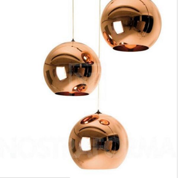 

modern style mirror glass ball pendant lights copper color globe lamp pendant light modern lighting fixtures