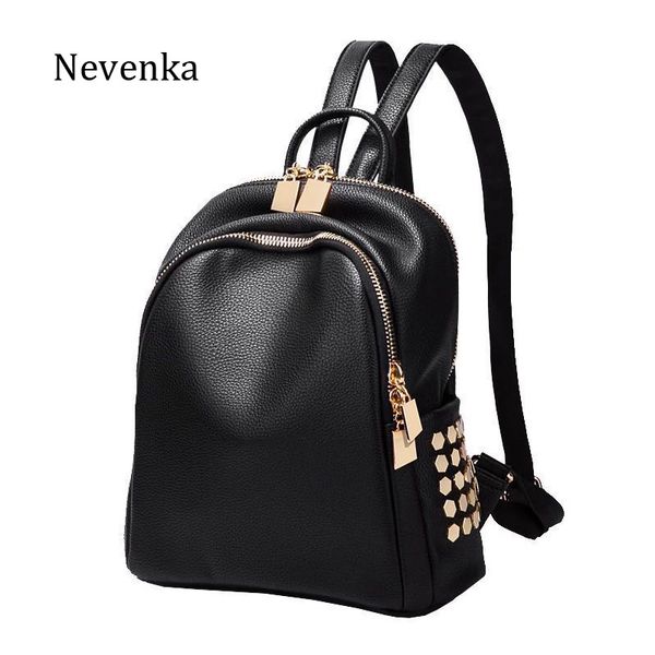 

nevenka women fashion backpack female printing casual backpacks girl embroidery school bag lady rivet classic shoulder bags