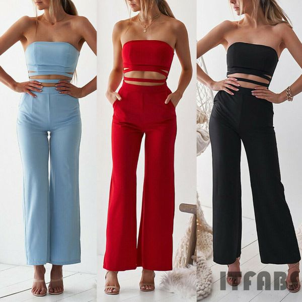 

2019 womens off shoulder wrapped chest bodycon skinny jumpsuit romper clubwear summer ladies costume fashion new, Black;white