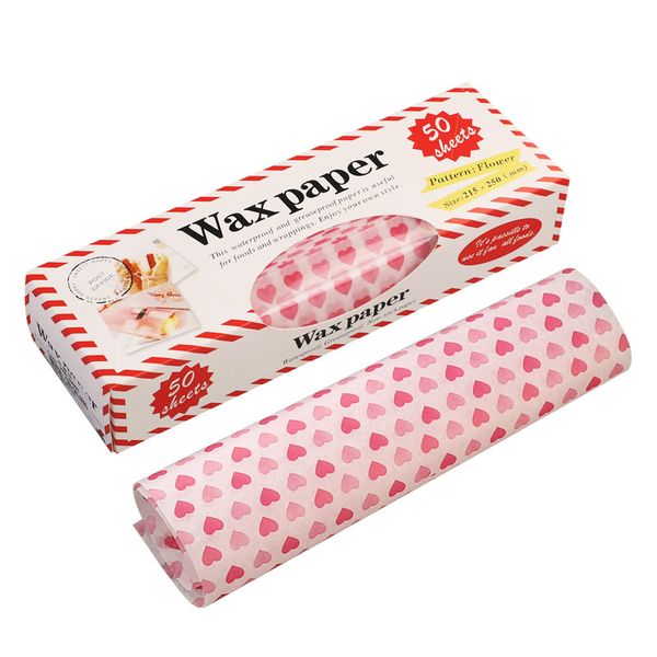 

50pcs/lot wax paper food grade grease paper baking tools food wrappers wrapping paper for bread candy cake burger fries oilpaper
