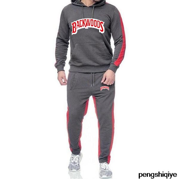 

2020 новый бутик повседневная одежда толстовки костюм куртка + брюки зима теплая мужская комплект поле мужской спортивный флис утолщенный ко, Gray