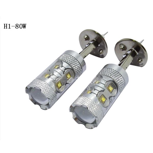 

2pcs led front fog lamps 80w h1 h3 high-brightness light source
