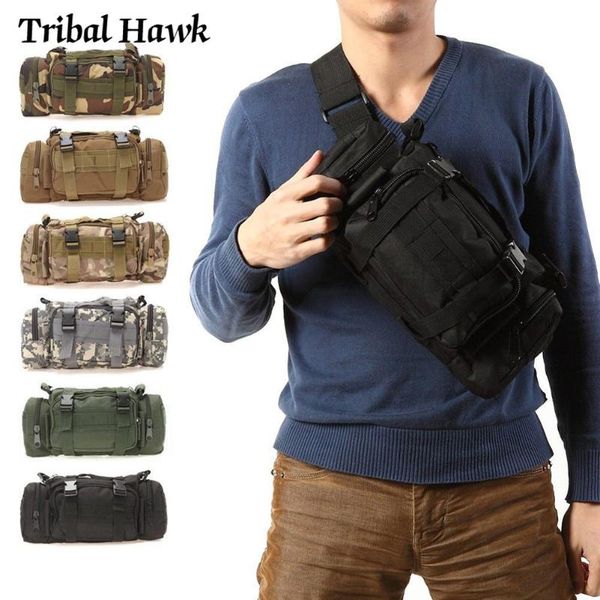 

outdoor tactical bag molle waterproof oxford waist bag camping climbing pack men women hiking travel fishing