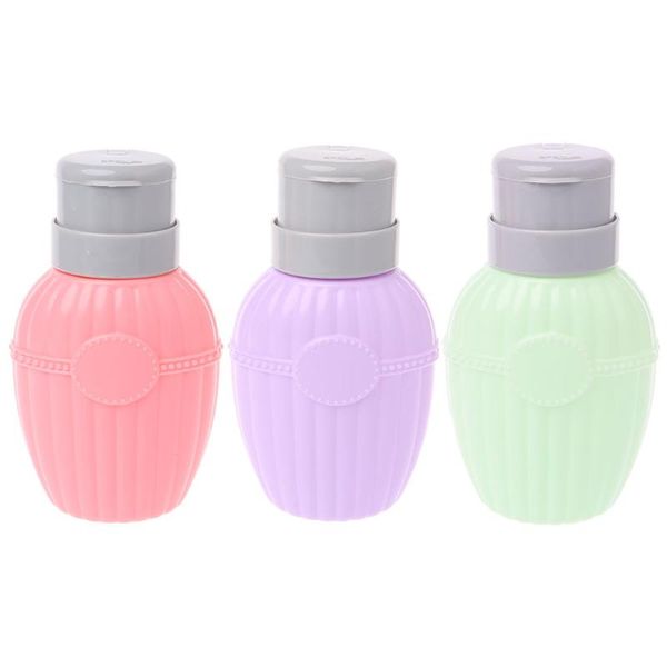 

250ml empty nail art pump dispenser acetone polish remover alcohol bottle liqui