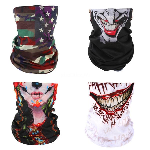 

hvt8z outdoor seamless magic skull skull scarf facial face skull scarf cycling riding masks warm neckerchief outdoor mask party masks#894, Blue;black
