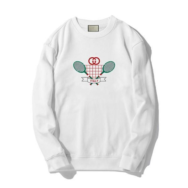 

19fw luxurious italy brand design hoodie long sleeve crewneck sweater sweatshirt fashion tennis racket pullover hoodie outdoor sweatshirt, Gray;blue