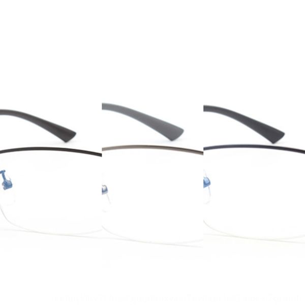

fashionable myopia myopia glasses business casual men's optical rack personalized tr90 metal half-frame glasses rack, Silver