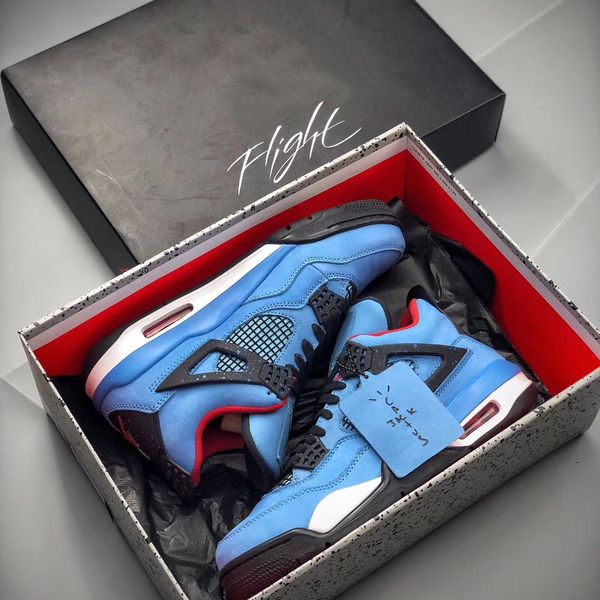 

качество топ 4s iv 4 travis scot 308497s-406 houston oiler cactus jack мужская баскетбольная обувь с размером коробки 8-13 спортивные кроссо