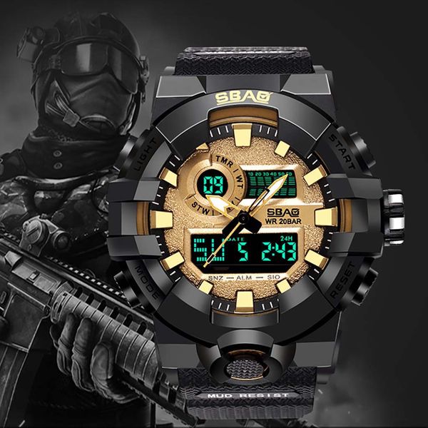 

watch men clock outdoor sports waterproof alarm clock multi-function electronic watch men erkek kol saati reloj hombre, Slivery;brown