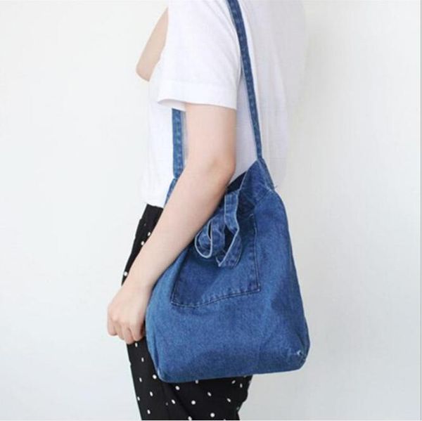 

2020 новый мешок плеча джинсовой простой мыть многоцелевой холст мешок матери