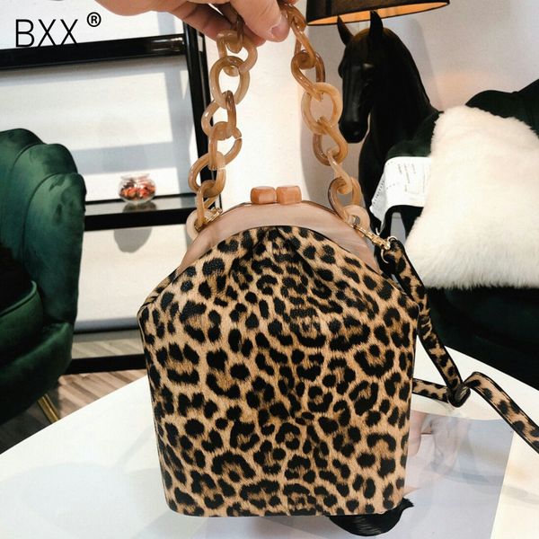 

bxx] женские одно плечо crossbody сумка все матча сумки 2019 осень новой цепи leopard печати пакет hi010
