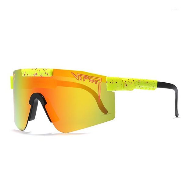 

pit viper sport polarized sunglasses for men/women tr90 frame windproof mirrored lens pv01-c211, White;black