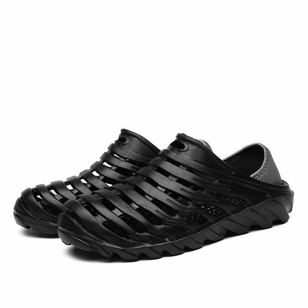

men sandals summer beach shoes breathable casual suandals men fashion slip on summer shoes, Black