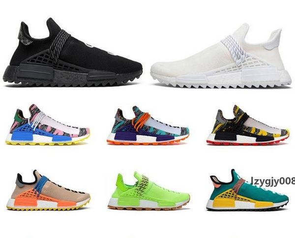 

2019 nmd human race running shoes pharrell williams core black sport designer fashion shoes women outdoor sneakers 36-45
