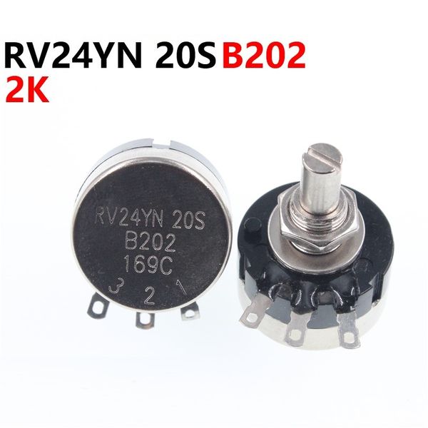 

rv24yn20s b202 2k single turn carbon film potentiometer adjustable resistor