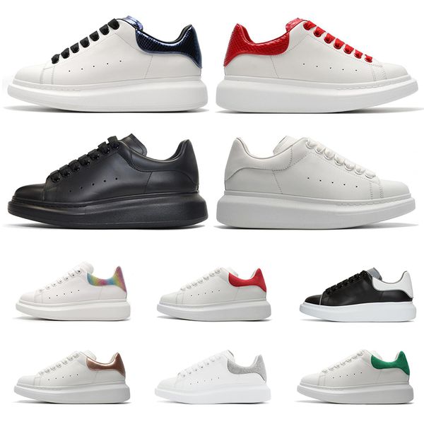 

Designer shoes fashion luxury leather sneakers for men women top quality 3M reflective white Platform shoes Thick-soled height increasing