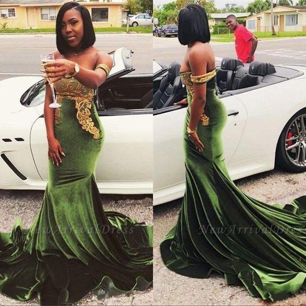 

dark green off the shoulder lace appliques sweep train mermaid prom dresses customize party gowns, Black