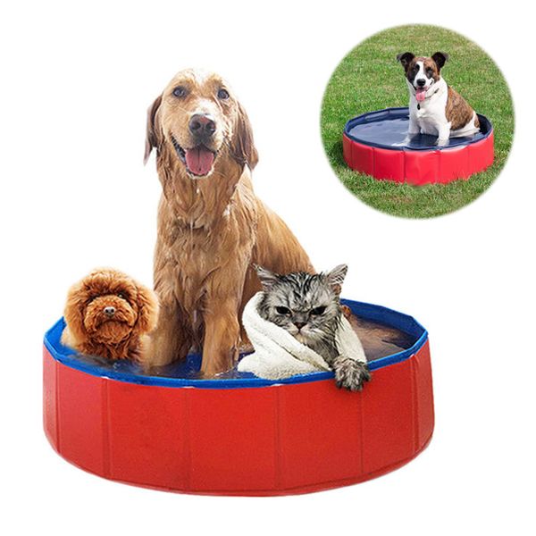 

foldable dog pool pet bath swimming tub bathtub outdoor indoor collapsible bathing pool large house for dogs cats kids drop ship