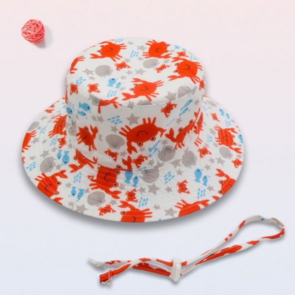 

fashion baby sun hat summer cotton bucket hat baby beach kids girls cap with wide brim723, Yellow