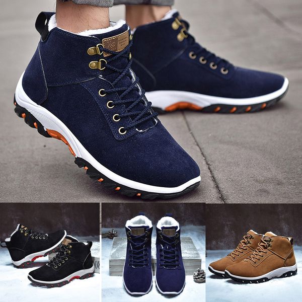

fashion men's warm waterproof non-slip wear outdoor hiking shoes cotton shoes