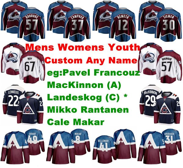 

colorado avalanche jerseys samuel girard jersey ryan graves erik johnson patrik nemeth semyon varlamov maroon ice jerseys custom stitched, Black;red