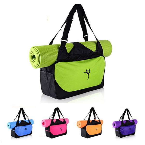 

multi functional yoga mat bag waterproof yoga bag for gym fitness mat canvas backpack shoulder carriers (mat not including