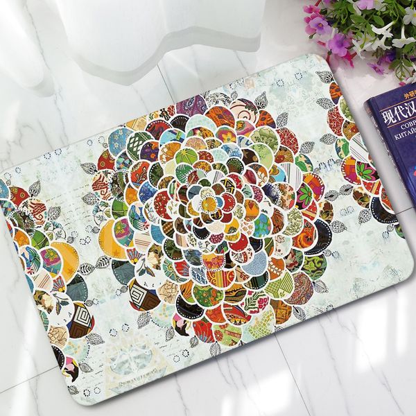 3d Colorful Printing Kitchen Carpets Rubber Floor Mats Bath Carpets Doormats Bedroom Tatami Waterproof Home Decor Rugs 24x24 Outdoor Cushion Patio