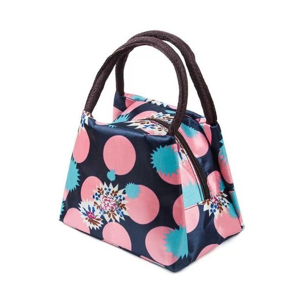

22*15.5*17cm fashion canvas office workers lunch bags for women and men ladies oxford storage bag girl teen students bento bag, Blue;pink
