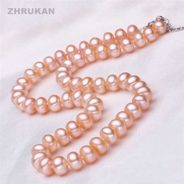 

2020 fashion freshwater pearl necklace female genuine natural pearl choker necklace for women wedding engagement jewelry, Silver