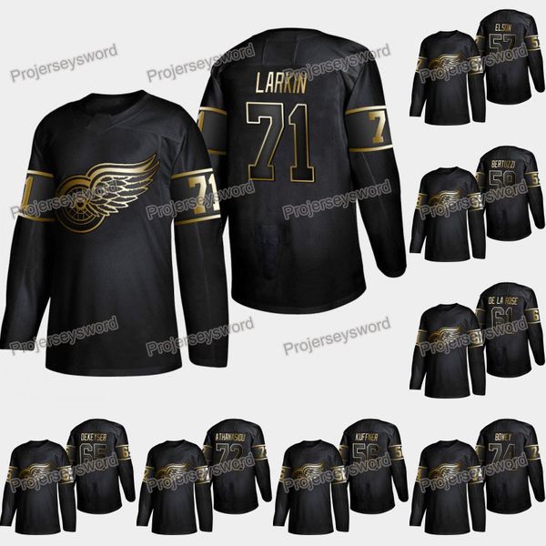 

Detroit Red Wings Dylan Larkin 2019 Golden Edition Jersey Andreas Athanasiou Madison Bowey Trevor Daley Jake Chelios Tyler Bertuzzi Jerseys