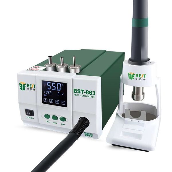 

lead-adjustable 863 air rework station soldering touch screen lcd 1200w 220v for phone cpu pcb