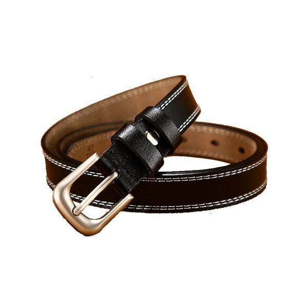

waist art women's cowhide casual female strap genuine leather pin buckle vintage style female strap, Black;brown