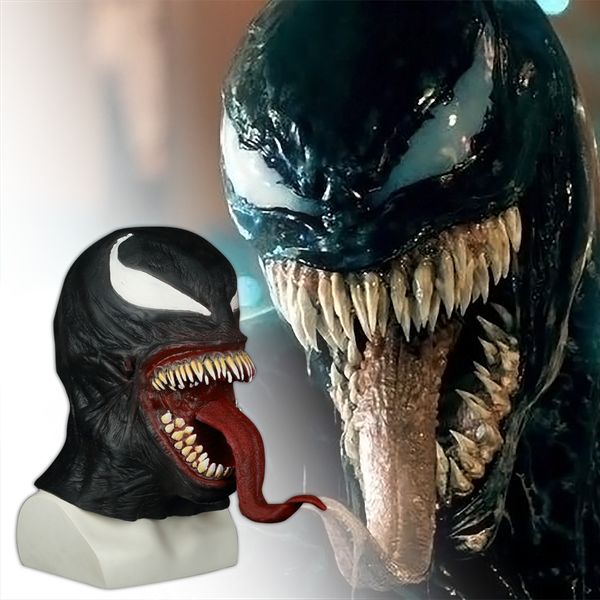 

2019 new movie spider-man the venom mask cosplay spider man edward brock dark superhero venom latex masks helmet halloween party props