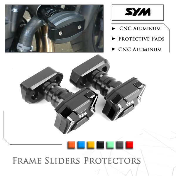 

motorcycle cnc aluminum frame slider crashpads protector guards for sym sb300 2015-2017